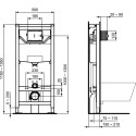 Built-in WC set IDEAL STANDARD (6 in 1), white button