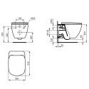 Built-in WC set IDEAL STANDARD (6 in 1), white button