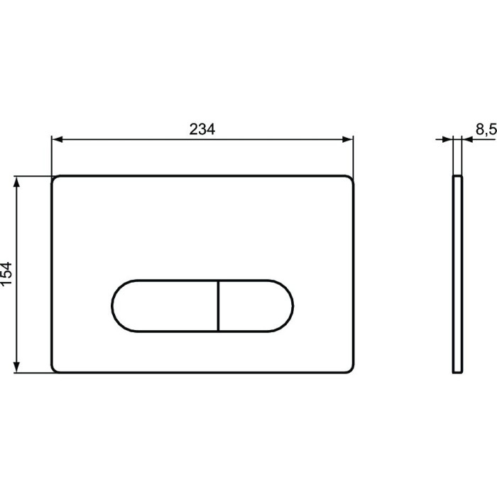 Potinkinis WC komplektid IDEAL STANDARD (6 in 1), must nupp