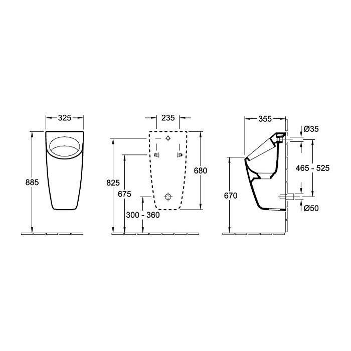 Писуар VILLEROY & BOCH Architectura, 55860001