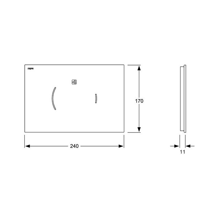 Water drainage plate MEPA Zero lumo + electronics
