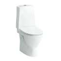The LAUFEN Pro Nordic unit with LCC Rimless cover from SLIM slow-closing covers is being installed.