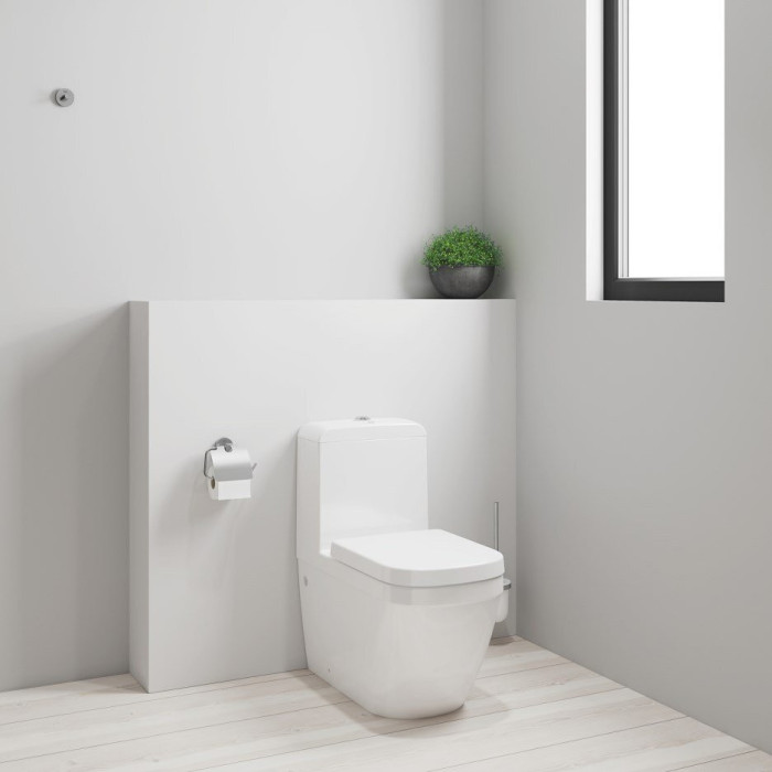 GROHE Euro Ceramic Rimless toilet (Triple Vortex) with soft-closing seat, bottom connection