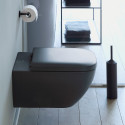 Подвесной унитаз DURAVIT Happy D.2 Rimless с крышкой Soft close, перо Anthracito