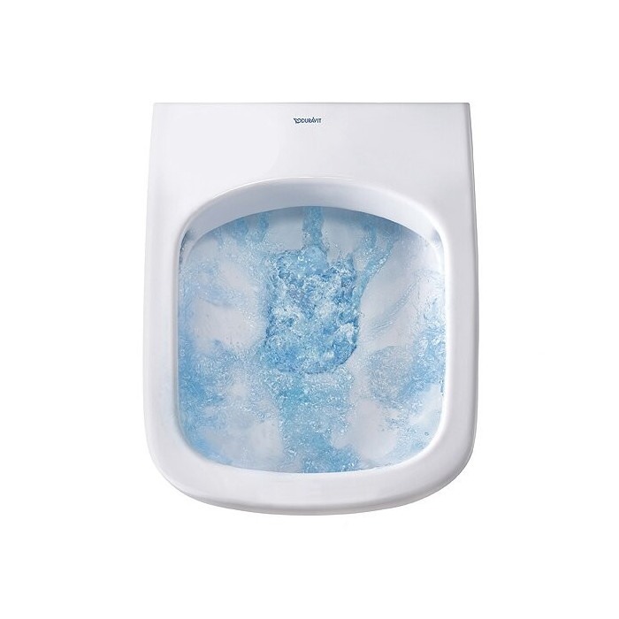 Rippuv WC-pott DURAVIT Happy D.2 Rimless Soft close kaanega, pliiats Anthracito