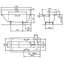 KALDEWEI Saniform Plus steel bathtub 750 x 1700 mm, white with EC
