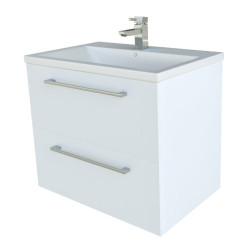 Alumine kapp kraanikausiga (2 sahtlit) KAMĖ Scandic 61 cm, valge