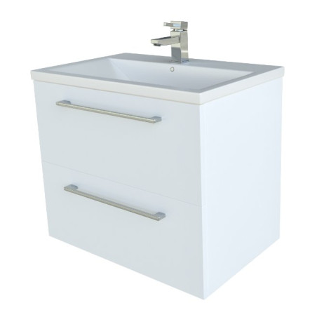 Alumine kapp kraanikausiga (2 sahtlit) KAMĖ Scandic 61 cm, valge