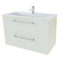 Lower cabinet with sink (2 drawers) KAMĖ Scandic 81 cm, white