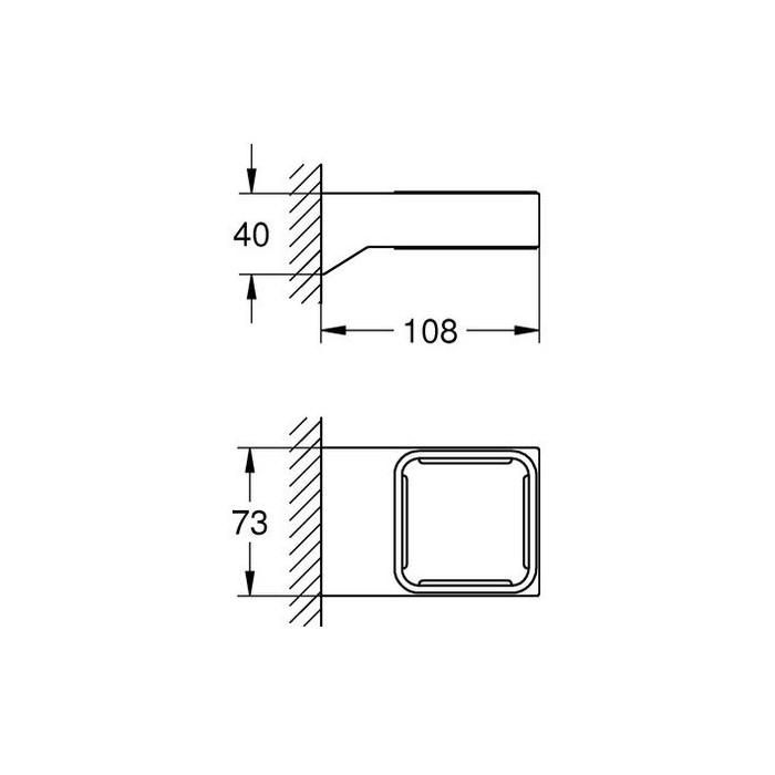 Держатель для дозатора-мыльницы GROHE Selection Cube