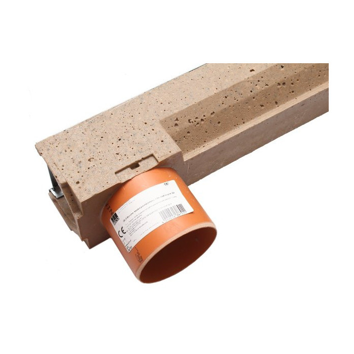 Drain with built-in PVC pipe DN100 with galvanized steel grates ACO Euroline 1000