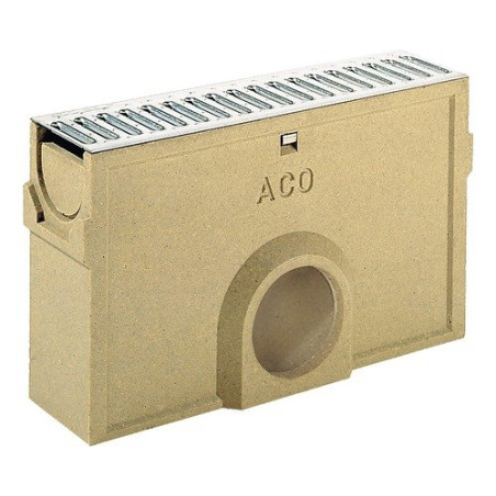 ACO Euroline 500 drainage box with galvanized steel grates