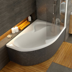 Acrylic asymmetrical bathtub RAVAK Rosa II