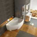 Acrylic asymmetrical bathtub RAVAK Rosa II