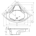 Akrüülne nurgavann RIHO Neo 1500 x 1500 mm