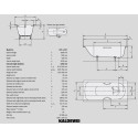 Plekkvann KALDEWEI Saniform Plus 800 x 1800 mm, valge