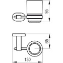 Holder with glass (frosted glass) RAVAK Chrome
