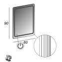 Peegel ornament – LED kast 90 x 74 cm