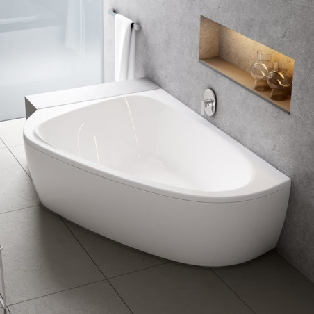 Acrylic asymmetrical double bathtub RAVAK LoveStory II