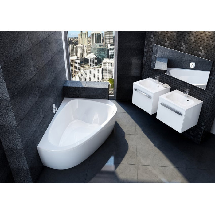 Acrylic asymmetrical double bathtub RAVAK LoveStory II