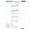 Two-tier glass shelf BEMETA Omega