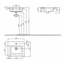 Lower cabinet with sink (2 drawers) KOLO Dvyniai 50 cm, glossy white