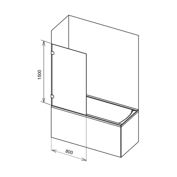 Share link to: RAVAK BVS1 Fixed Bath Screen