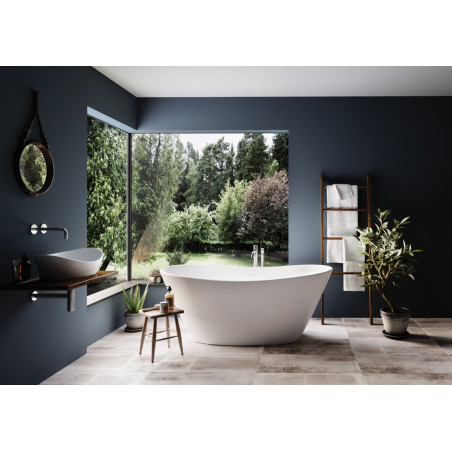 PAA Amore Silk stone mass bath, white, 850 x 1600 mm