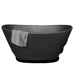 Stone composite bathtub PAA Amore Silk, Graphite, 850 x 1600 mm
