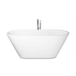 PAA Deco Nudo Silk stone mass bathtub, white, 715 x 1655 mm