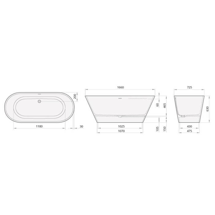 Kivimassist vann PAA Deco Nudo Siid, valge, 715 x 1655 mm