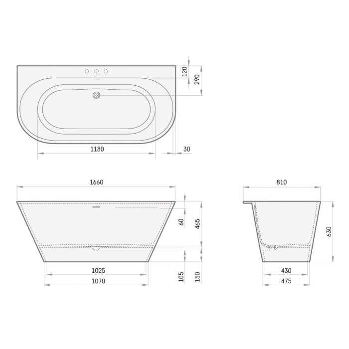 Kivimassist vann PAA Deco Siena Siid, valge, 810 x 1660 mm