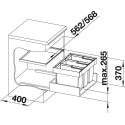 Система сортировки отходов для тумбы 60 см BLANCO FLEXON II 60/3, антрацит, 3 x 15 л