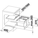 Система сортировки отходов для тумбы 60 см BLANCO FLEXON II XL 60/3, антрацит