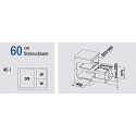 Jäätmete sorteerimise süsteem 60 cm BLANCO FLEXON II XL 60/3 kapile, antratsiit