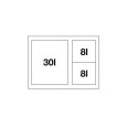 Система сортировки отходов для тумбы 60 см BLANCO FLEXON II XL 60/3, антрацит