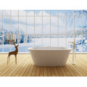 Stone composite bathtub VISPOOL Accent 710 x 1670 mm