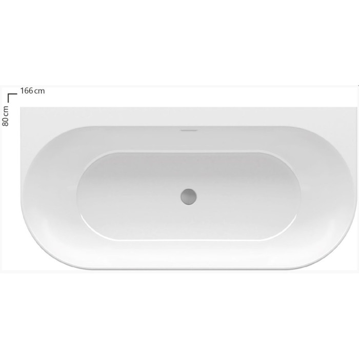 Acrylic bathtub RAVAK FREEDOM W 1660 x 800 mm