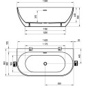 Acrylic bathtub RAVAK FREEDOM W 1660 x 800 mm