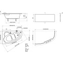 Acrylic asymmetric bathtub RAVAK Asymmetric