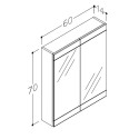 Neljaosalistest mööblikomplektidest (koos pesukorviga) KAMĖ 60 cm Serena Retro