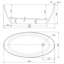 Used stone bathtub OMNIRES Marble+ Siena 1610 x 81 cm