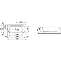 Прямоугольная ванна LAUFEN Pro 1800 x 800 мм (правосторонняя), H2449550000001