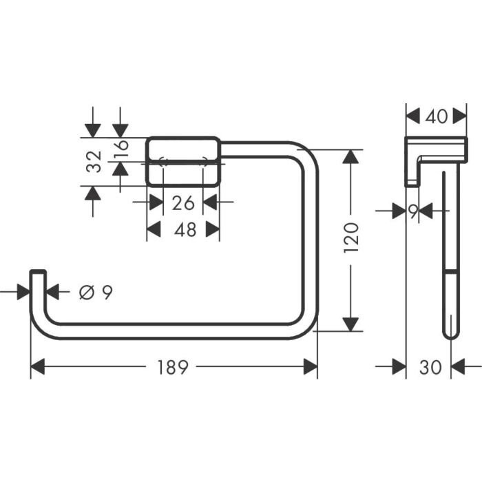 HANSGROHE AddStoris Towel Holder, 41754670