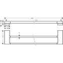 Kaksikute rätikuhoidja HANSGROHE AddStoris 41743670, must-matt