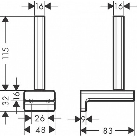 WC-paberite hoidja HANSGROHE AddStoris, 41756670