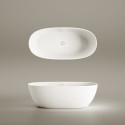 PAA Bella Silk stone mass bathtub, white, 800 x 1705 mm