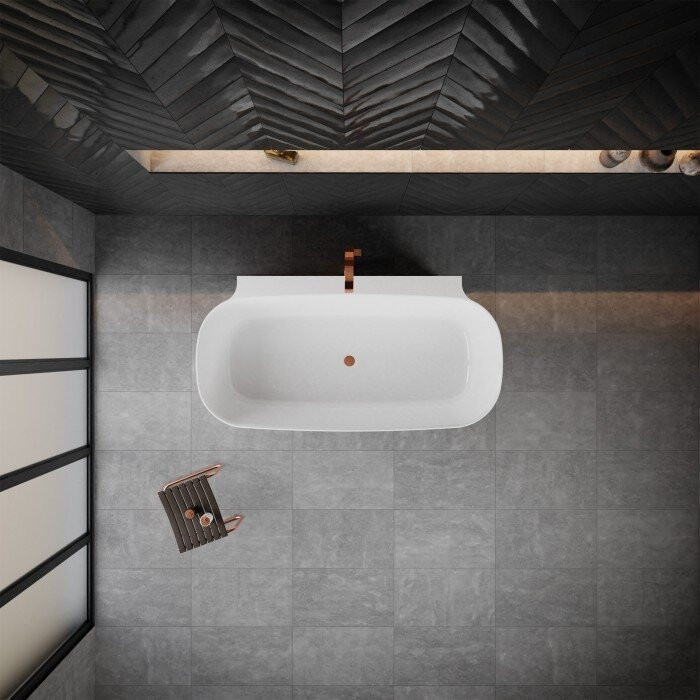 Building a wall-mounted stone mass bathtub VAYER Nova 2 1640 x 830