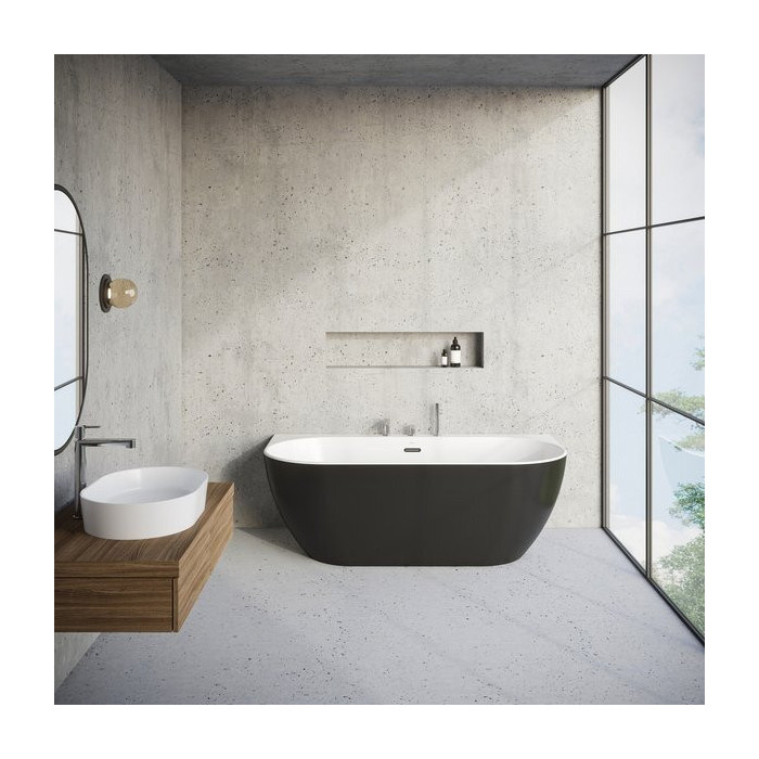Acrylic bathtub RAVAK FREEDOM W 1660 x 800 mm, black