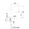 RUBINETA Uno-18 (BK2) sink mixer